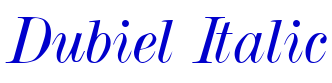 Dubiel Italic шрифт